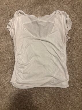 We The Free White Scoop Neck Short Sleeve Tee